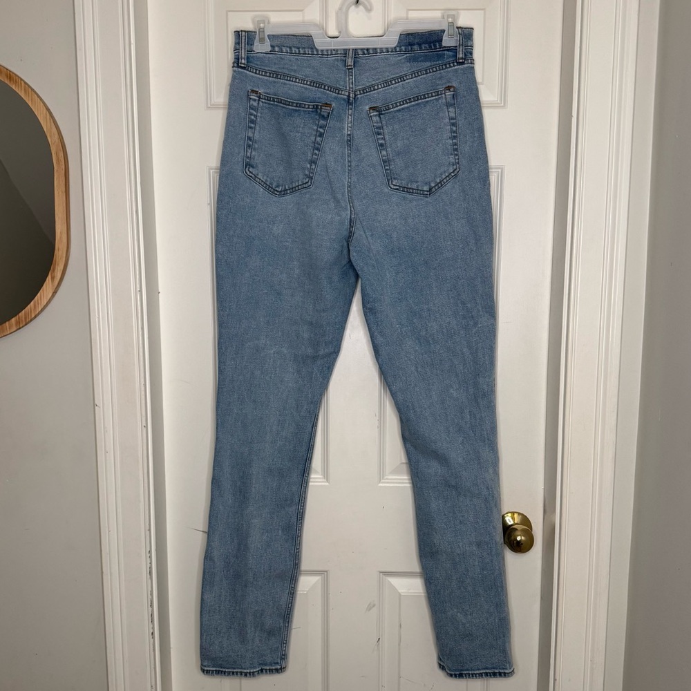 Abercrombie & Fitch Ultra High Rise 90s Straight Jean 32 Long Curve Love Blue - Picture 4 of 10